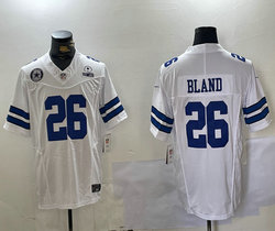 Nike Dallas Cowboys #26 DaRon Bland White F.U.S.E. EST and Team Patch NFL Jersey
