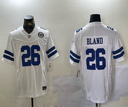 Nike Dallas Cowboys #26 DaRon Bland White F.U.S.E. Team Patch NFL Jersey
