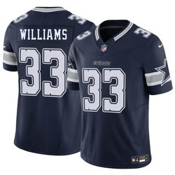 Nike Dallas Cowboys #33 Javonte Williams Blue Authentic Stitched NFL Jersey