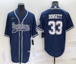 Nike Dallas Cowboys #33 Tony Dorsett Blue Joint adults Authentic Stitched baseball jersey