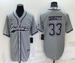 Nike Dallas Cowboys #33 Tony Dorsett Gray Joint adults Authentic Stitched baseball jersey