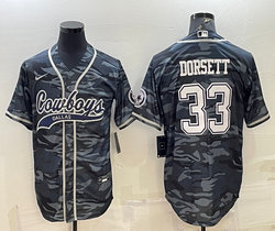 Nike Dallas Cowboys #33 Tony Dorsett Grey Camo With Patch Joint Adults Authentic Stitched baseball jersey