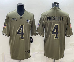 Nike Dallas Cowboys #4 Dak Prescott 2022 Salute To Service Authentic Stitched NFL jersey