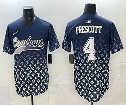 Nike Dallas Cowboys #4 Dak Prescott Black Limited Stitched Baseball Jersey