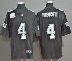 Nike Dallas Cowboys #4 Dak Prescott Black Salute to Service Authentic Stitched NFL Jersey