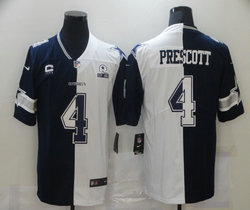 Nike Dallas Cowboys #4 Dak Prescott Blue and White Authentic Stitched NFL Jersey