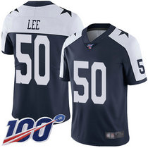 Nike Dallas Cowboys #50 Sean Lee 100th Season Blue Thanksgiving Vapor Untouchable Limited Authentic Stitched NFL Jersey