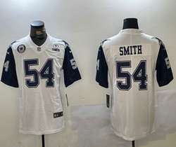 Nike Dallas Cowboys #54 Jaylon Smith White Rush With team and EST Patch Authentic Stitched NFL Jersey