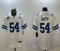 Nike Dallas Cowboys #54 Jaylon Smith White Team and EST Patch Vapor Untouchable Authentic Stitched NFL Jersey