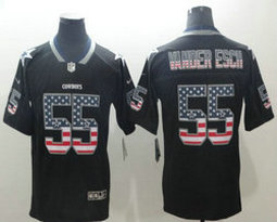 Nike Dallas Cowboys #55 Leighton Vander Esch Black USA Flag Vapor Untouchable Authentic Stitched NFL jersey