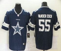 Nike Dallas Cowboys #55 Leighton Vander Esch Blue With team logo Vapor Untouchable Authentic Stitched NFL Jersey