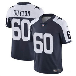 Nike Dallas Cowboys #60 Tyler Guyton Navy Thanksgiving 2024 Draft Vapor Untouchable Football Jersey