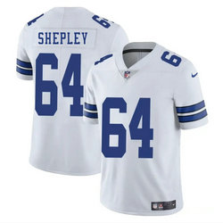 Nike Dallas Cowboys #64 Dakoda Shepleyss White Vapor Untouchable Authentic Stitched NFL Jersey