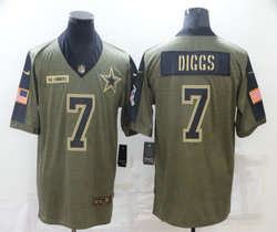 Nike Dallas Cowboys #7 Trevon Diggs 2021 salute to service Authentic Stitched NFL Jersey
