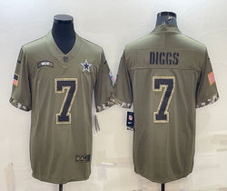 Nike Dallas Cowboys #7 Trevon Diggs 2022 Salute To Service Authentic Stitched NFL jersey