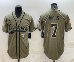 Nike Dallas Cowboys #7 Trevon Diggs 2022 Salute To Service Joint baseball jersey