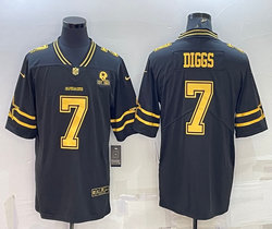 Nike Dallas Cowboys #7 Trevon Diggs Black Gold Third Authentic Stitched NFL Jersey