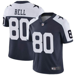 Nike Dallas Cowboys #80 Blake Bell Navy Blue Blue Thanksgiving Vapor Untouchable Authentic Stitched NFL Jersey