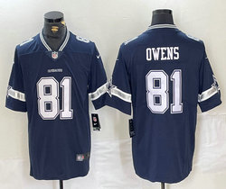 Nike Dallas Cowboys #81 Terrell Owens Navy Vapor Untouchable Authentic Stitched NFL Jersey