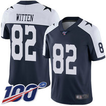 Nike Dallas Cowboys #82 Jason Witten 100th Season Blue Thanksgiving Vapor Untouchable Limited Authentic Stitched NFL Jersey