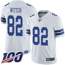 Nike Dallas Cowboys #82 Jason Witten 100th Season White Vapor Untouchable Limited Authentic Stitched NFL Jersey