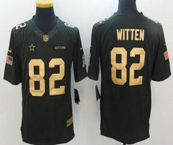 Nike Dallas Cowboys #82 Jason Witten Anthracite Gold Salute to Service Authentic Stitched NFL Jersey