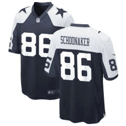Nike Dallas Cowboys #86 Luke Schoonmaker Navy Thanksgiving Vapor Vapor Untouchable Authentic Stitched NFL Jersey
