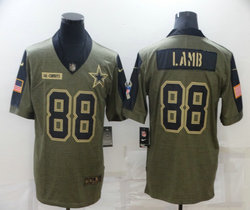 Nike Dallas Cowboys #88 CeeDee Lamb 2021 salute to service Authentic Stitched NFL Jersey