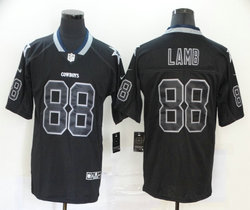 Nike Dallas Cowboys #88 CeeDee Lamb Black Lights Out Authentic Stitched NFL Jersey