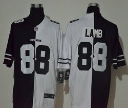 Nike Dallas Cowboys #88 CeeDee Lamb Black and White Authentic Stitched NFL Jersey