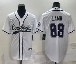 Nike Dallas Cowboys #88 CeeDee Lamb White Joint adults Authentic Stitched baseball jersey