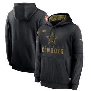 Nike Dallas Cowboys 2020 Black Salute to Service Pullover Hoodie