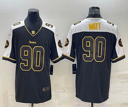 Nike Dallas Cowboys #90 Demarcus Lawrence Blue Thanksgiving Gold Name Authentic Stitched NFL Jersey