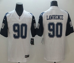 Nike Dallas Cowboys #90 Demarcus Lawrence White Rush Authentic Stitched NFL Jersey