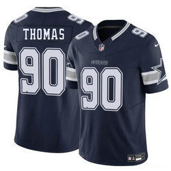 Nike Dallas Cowboys #90 Solomon Thomas Blue Authentic Stitched NFL Jersey