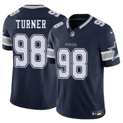 Nike Dallas Cowboys #98 Payton Turner Blue Authentic Stitched NFL Jersey