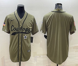 Nike Dallas Cowboys Blank 2022 Salute To Service Joint baseball jersey