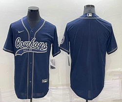 Nike Dallas Cowboys Blank Blue Joint adults Authentic Stitched baseball jersey