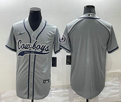Nike Dallas Cowboys Blank Gray Joint adults Authentic Stitched baseball jersey