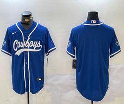 Nike Dallas Cowboys Blank Light Blue Joint Authentic Stitched baseball jersey