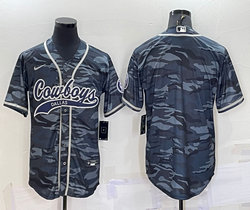 Nike Dallas Cowboys Grey Camo With Patch Joint Adults Authentic Stitched baseball jersey
