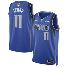 Nike Dallas Mavericks #11 Kyrie Irving Blue 2024 Finals Stitched Basketball Jersey