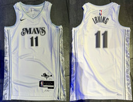 Nike Dallas Mavericks #11 Kyrie Irving White 2024-25 City Edition Stitched Basketball Jersey