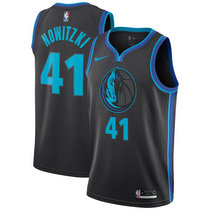 Nike Dallas Mavericks #41 Dirk Nowitzki Black Game City Authentic Stitched NBA jersey