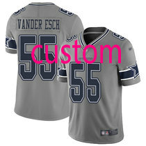 Nike Dallas cowboys Custom Grey Inverted Legend Vapor Untouchable Authentic Stitched NFL jersey