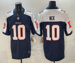 Nike Denver Broncos #10 Bo Nix Navy Thanksgiving F.U.S.E. NFL Jersey
