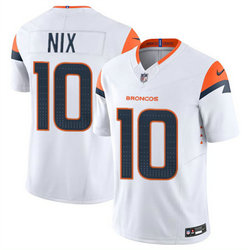 Nike Denver Broncos #10 Bo Nix White 2024 Authentic Stitched NFL Jersey