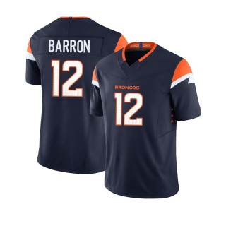 Nike Denver Broncos #12 Jahdae Barron Navy Authentic Stitched NFL Jersey