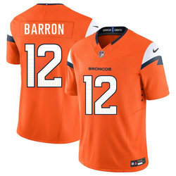 Nike Denver Broncos #12 Jahdae Barron Orange 2025 Draft Authentic Stitched NFL Jersey
