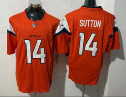 Nike Denver Broncos #14 Courtland Sutton Orange Authentic Stitched NFL Jersey